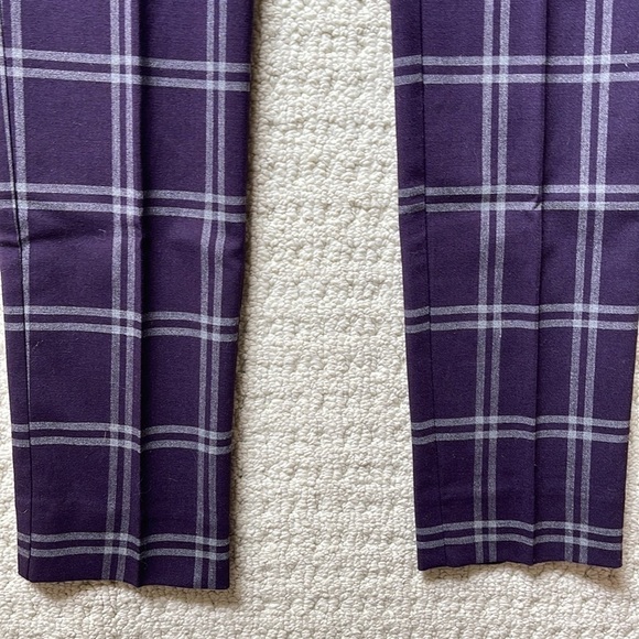 Le Chateau Purple Check Pants Size 00 - Picture 4 of 10